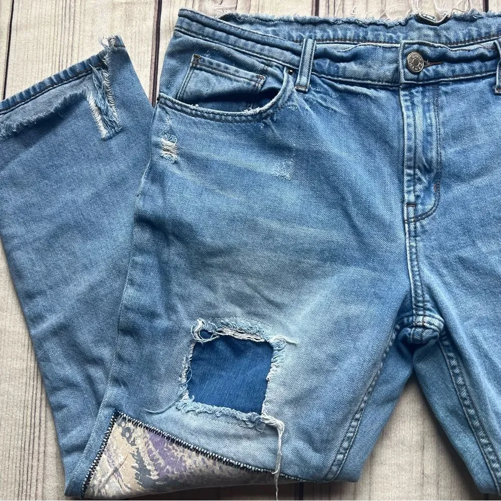 Urban Outfitters BDG Patchwork Distressed Slim Boyfriend Jeans